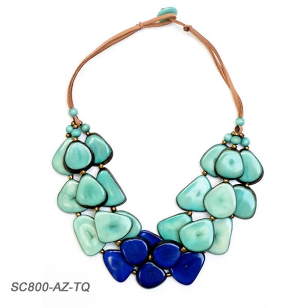 Tagua - Alma Necklace Turquoise/Royal Blue - Shorely Chic Boutique
