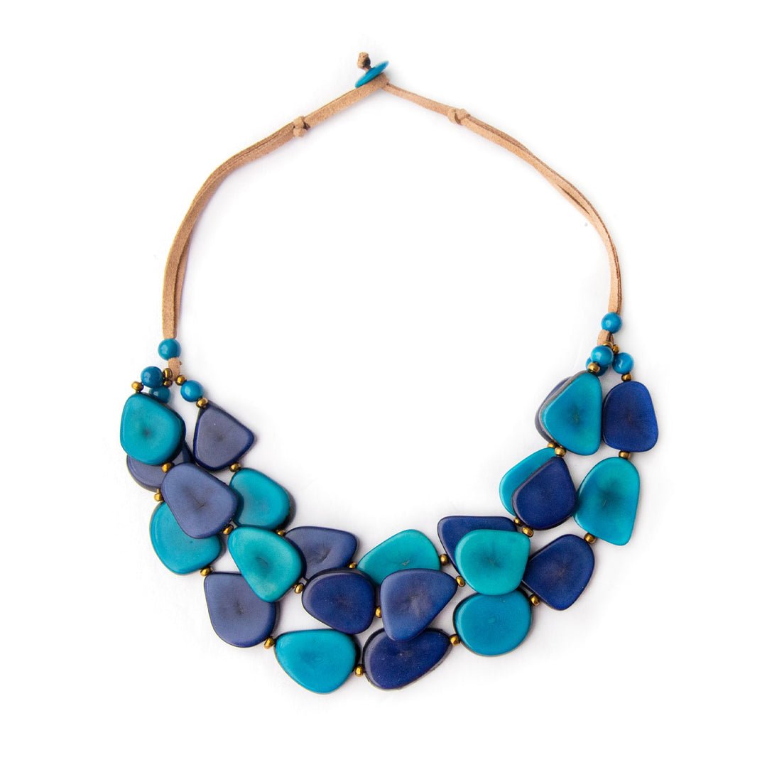 Tagua - Alma Necklace Turquoise/Royal Blue - Shorely Chic Boutique