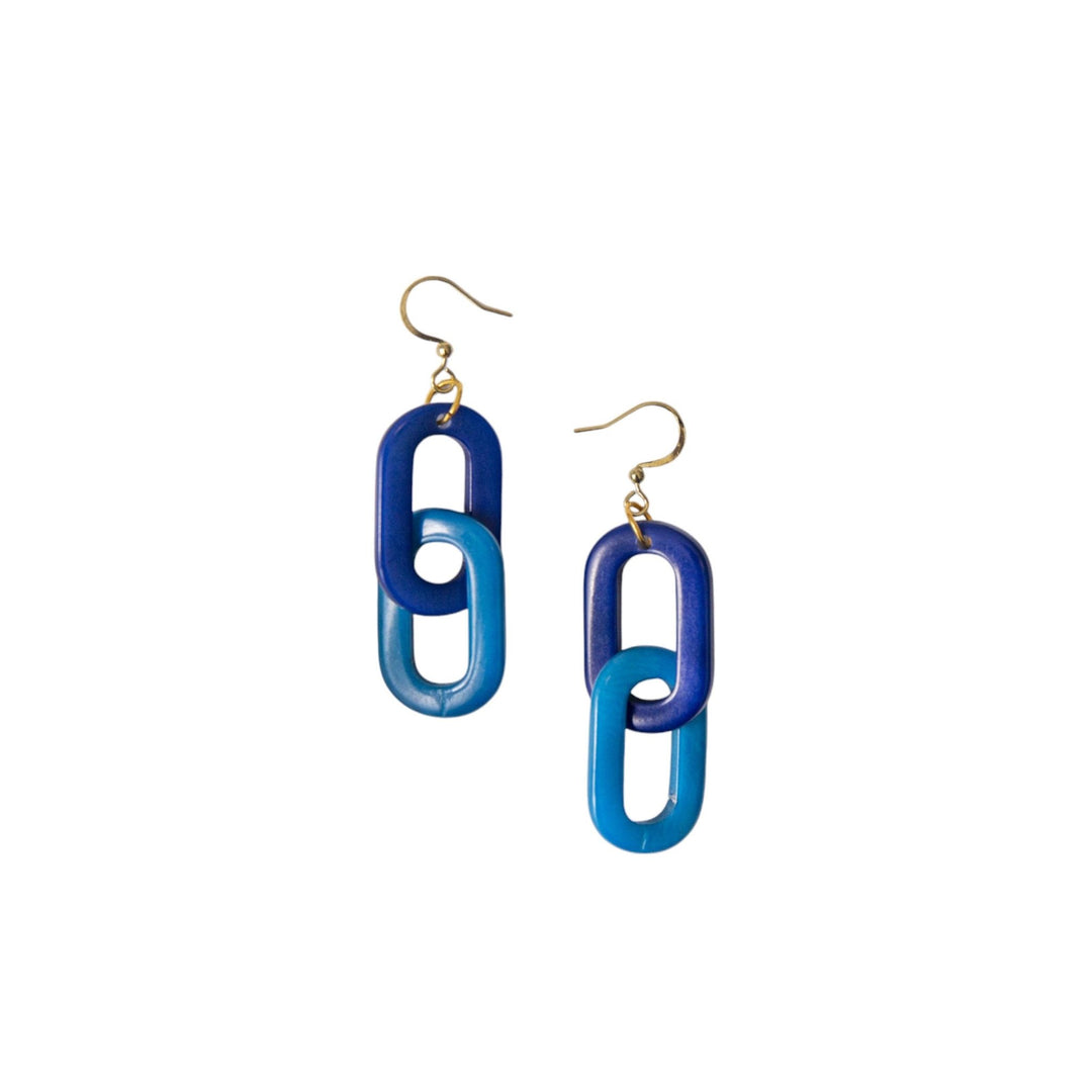 Tagua - Amaranta Earrings: Royal Blue/Turquoise - Shorely Chic Boutique