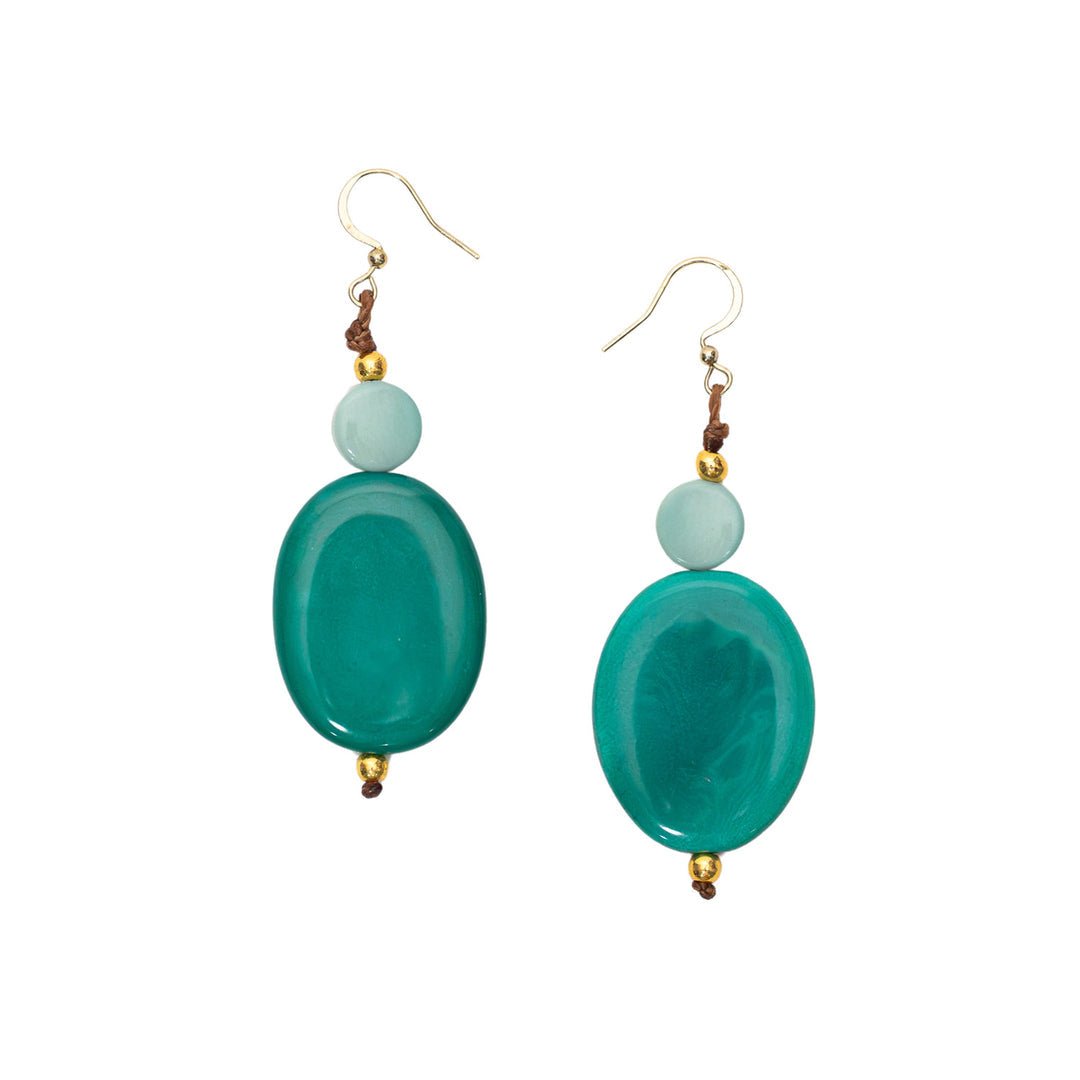 Tagua - Avery Earrings: Emerald Green/Mint - Shorely Chic Boutique