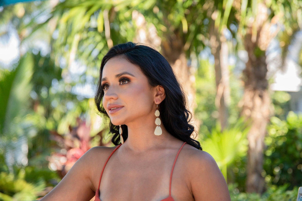 Tagua - Bali Earrings: Ivory/Cafe con Leche/Chestnut - Shorely Chic Boutique