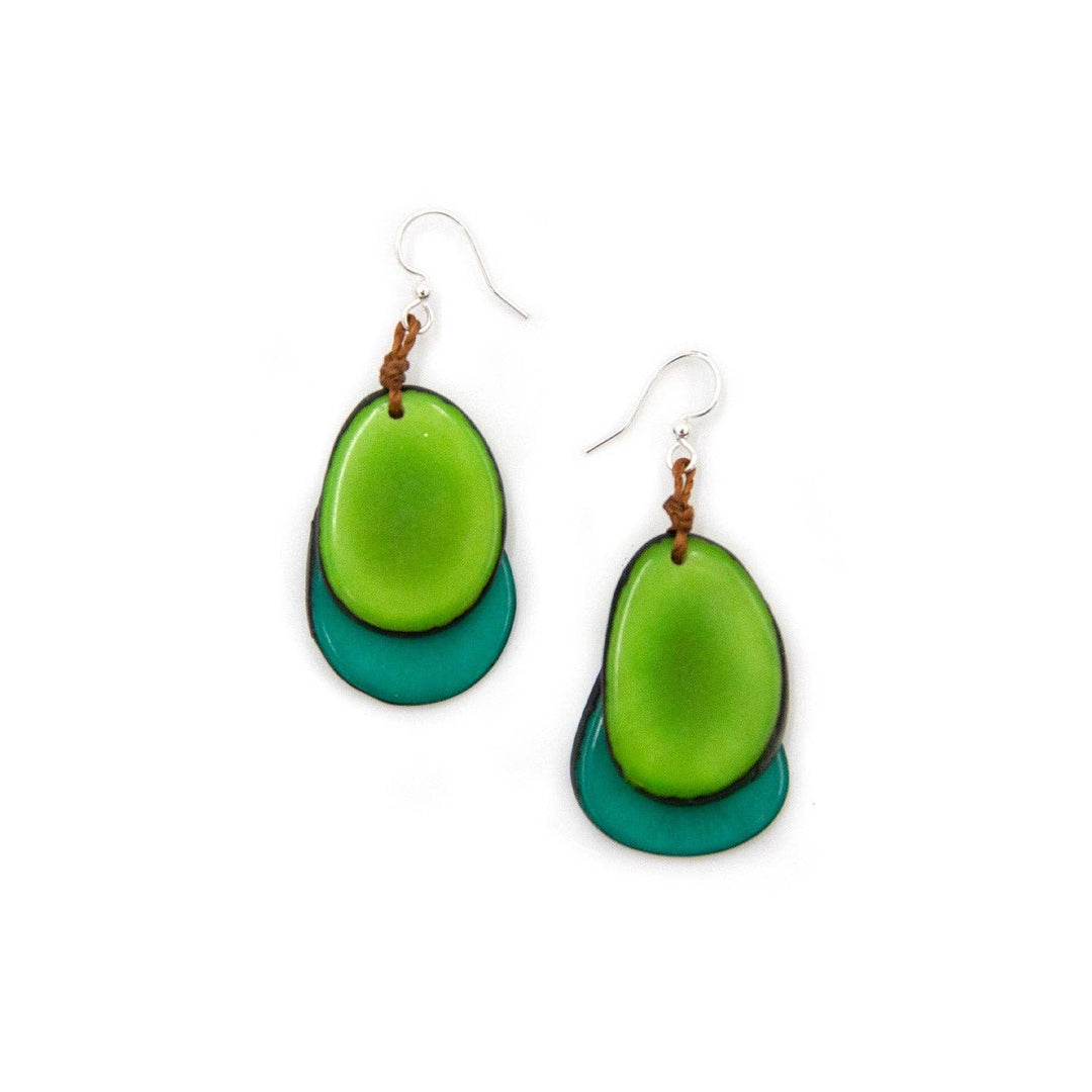 Tagua - Fiesta Earrings: Lime/Emerald Green - Shorely Chic Boutique