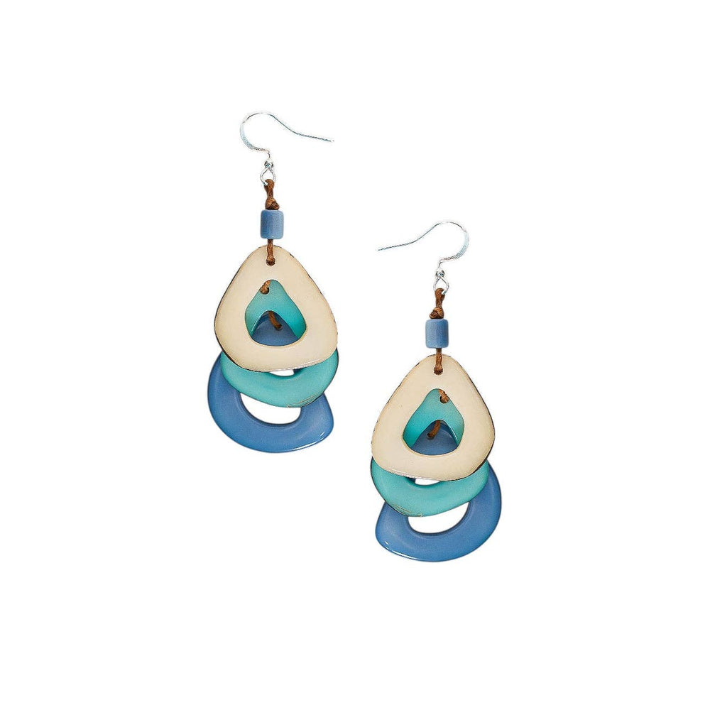 Tagua - Katniss Earrings: Biscayne Bay Combo - Shorely Chic Boutique