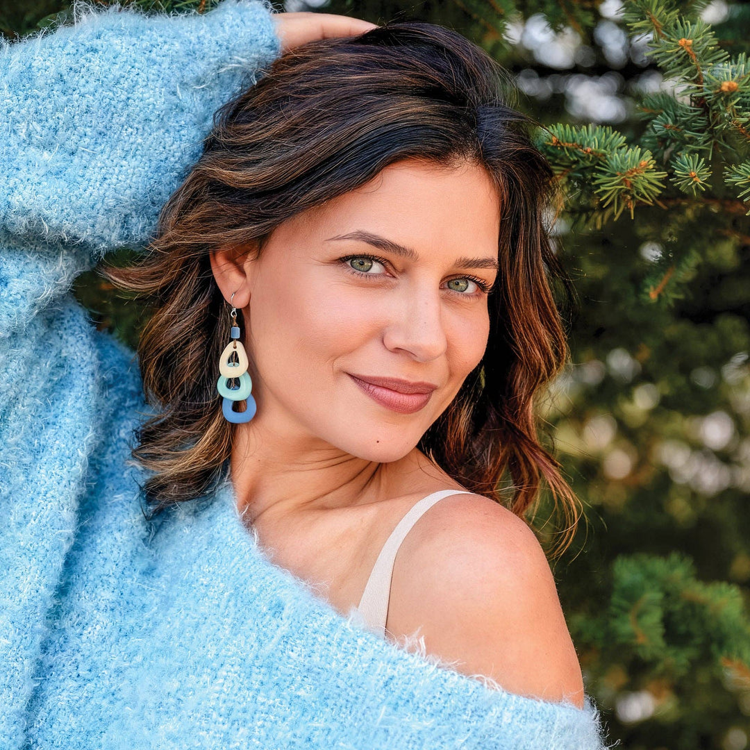 Tagua - Katniss Earrings: Biscayne Bay Combo - Shorely Chic Boutique