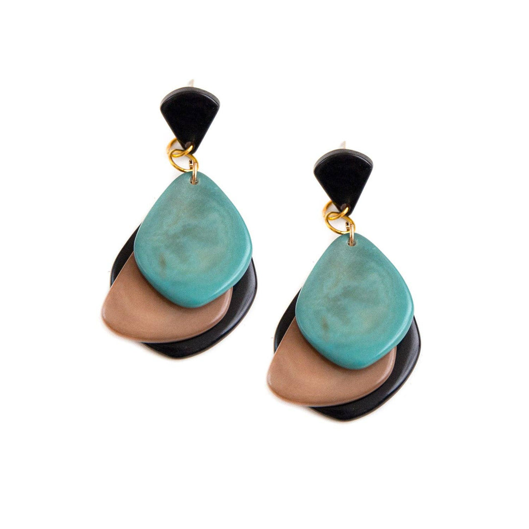 Tagua - Lauren Earrings: Celeste Combo - Shorely Chic Boutique