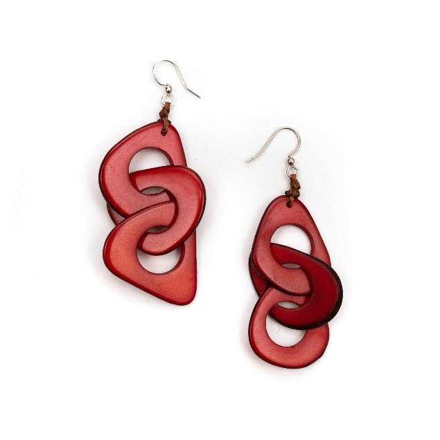 Tagua - Vero Earrings: Red - Shorely Chic Boutique