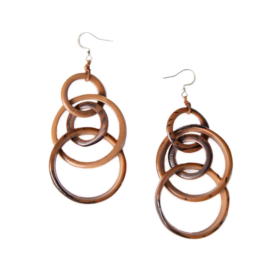 Tagua - Yazmine Earrings: Mocha - Shorely Chic Boutique