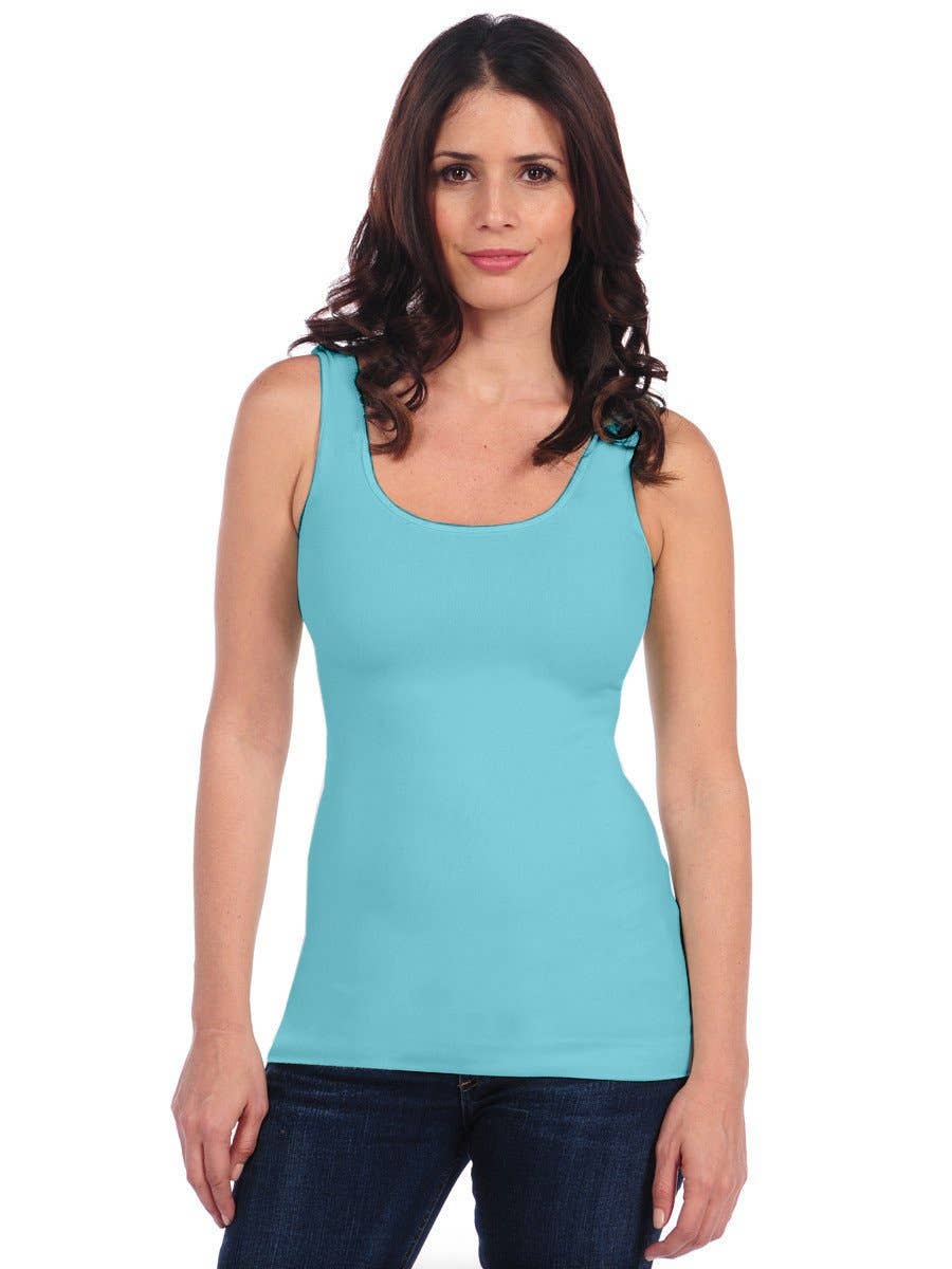 Tees By Tina - Smooth Tank: Spa Blue - Shorely Chic Boutique