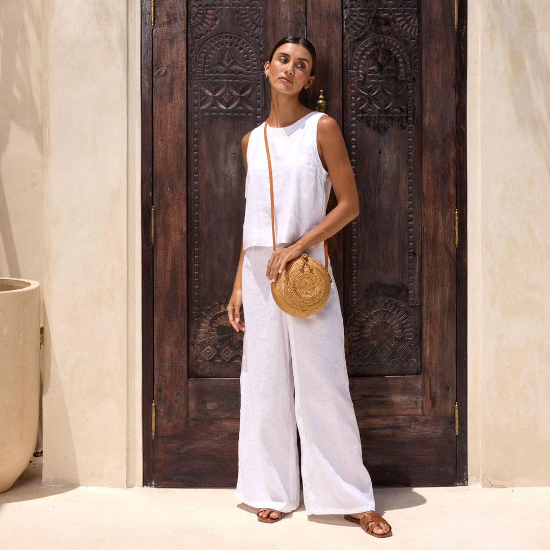 The Winding Road: Ata Vine Round Crossbody Bag - Canteen - Shorely Chic Boutique