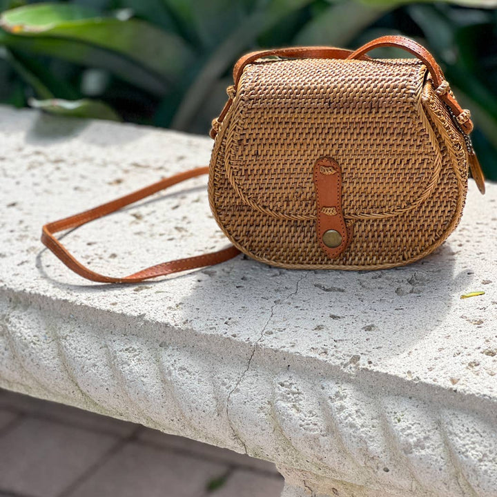 The Winding Road: Ata Vine Saddle Bag Crossbody Bag - Shorely Chic Boutique