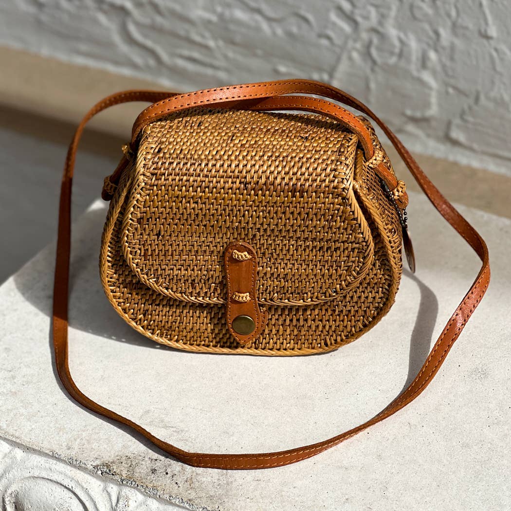 The Winding Road: Ata Vine Saddle Bag Crossbody Bag - Shorely Chic Boutique