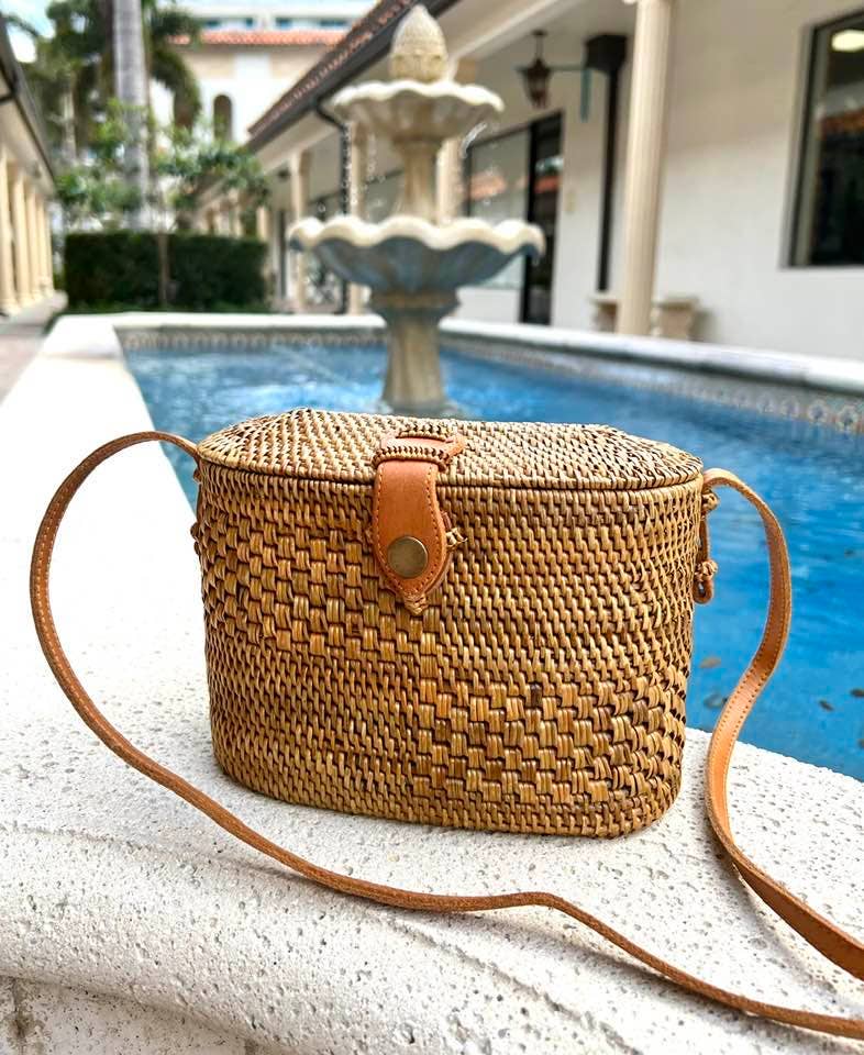 The Winding Road: Ata Vine Sewing Basket Crossbody Bag w/Curved Top - Shorely Chic Boutique