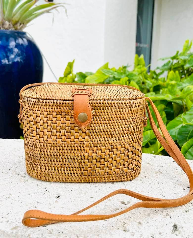 The Winding Road: Ata Vine Sewing Basket Crossbody Bag w/Curved Top - Shorely Chic Boutique