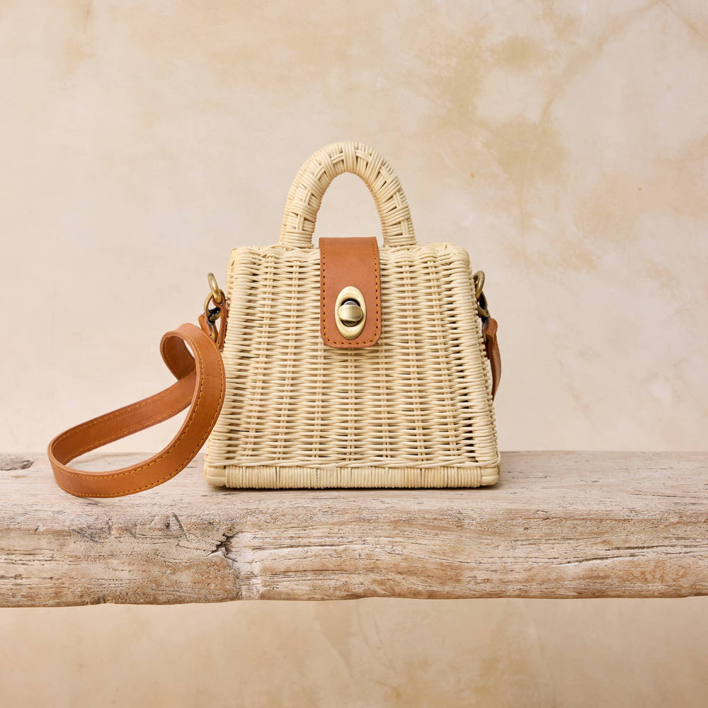 The Winding Road: Ivory Rattan Petite Handbag - Shorely Chic Boutique