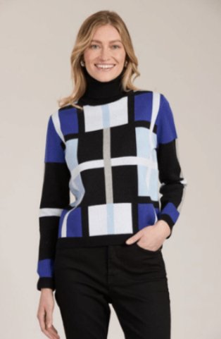 Tyler Boe - Dimensional Turtleneck Sweater: Multi - Shorely Chic Boutique