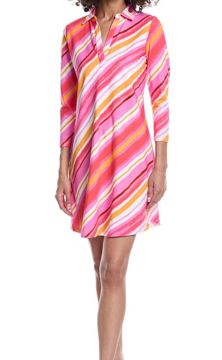 Tyler Boe - Johnny Asymmetrical Stripe Shirt Dress: Multi - Shorely Chic Boutique