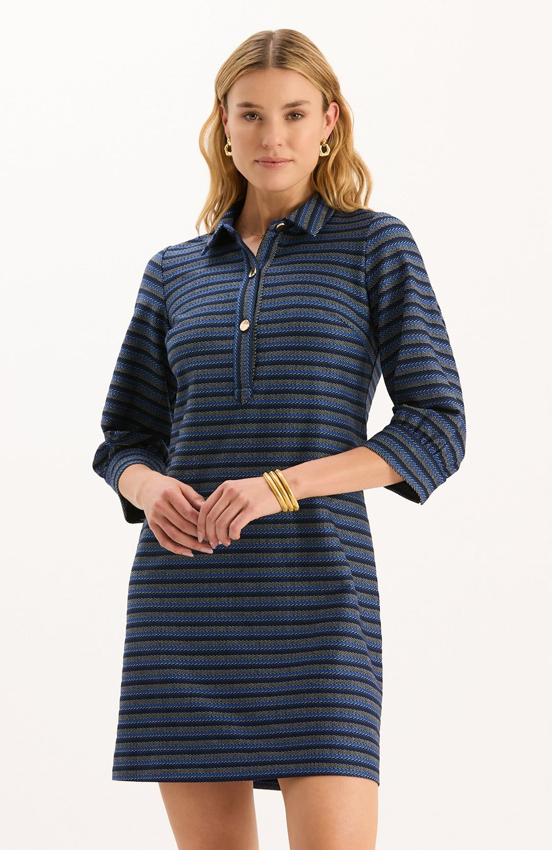 Tyler Boe - Kat Knit Dress: Navy/Ryl/Wht - Shorely Chic Boutique