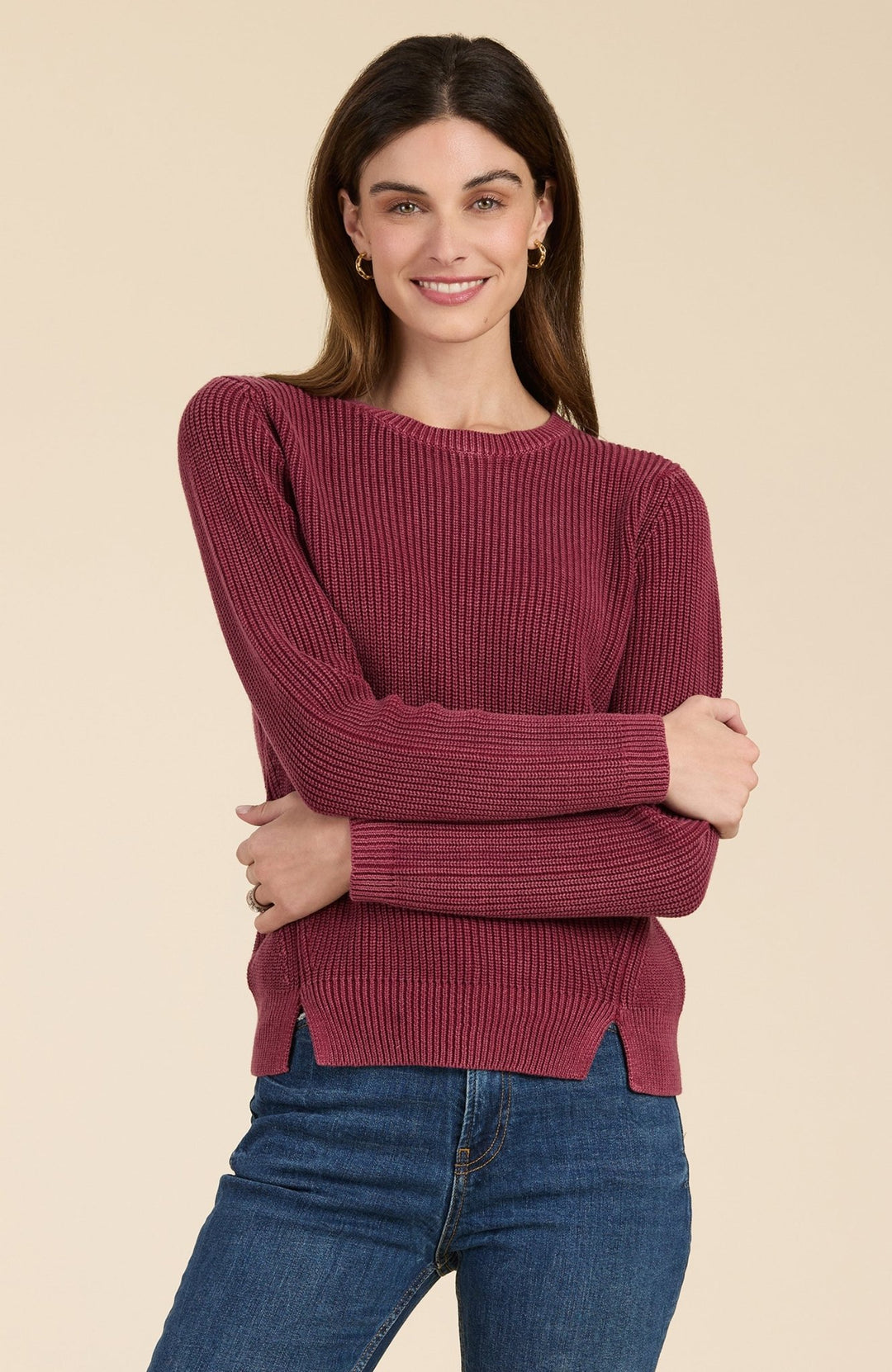 Tyler Boe - Mineral Wash Shaker Sweater: Cayenne - Shorely Chic Boutique