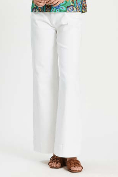 Tyler Boe - Scottie Twill Pant: White - Shorely Chic Boutique
