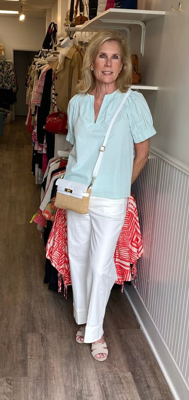Tyler Boe - Skyler Top: Bleached Aqua - Shorely Chic Boutique