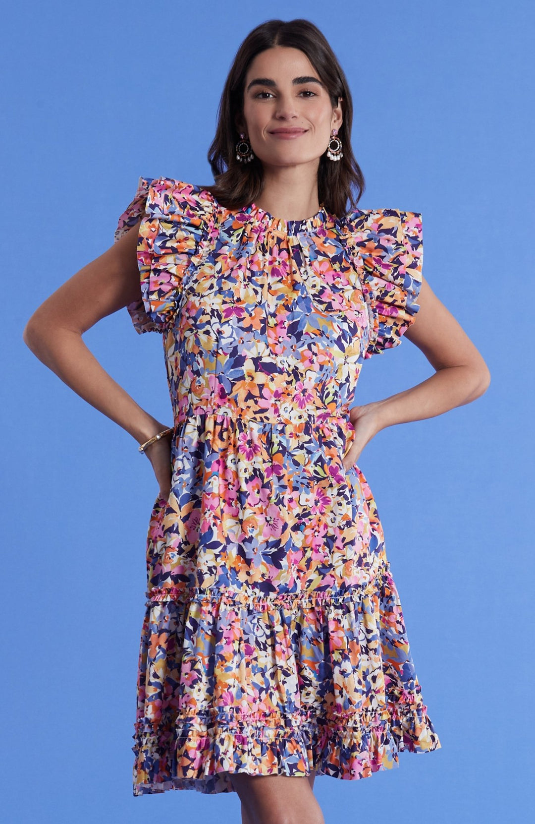 Tyler Boe - Ursula Cotton Bouquet Dress: Spring Bouquet - Shorely Chic Boutique
