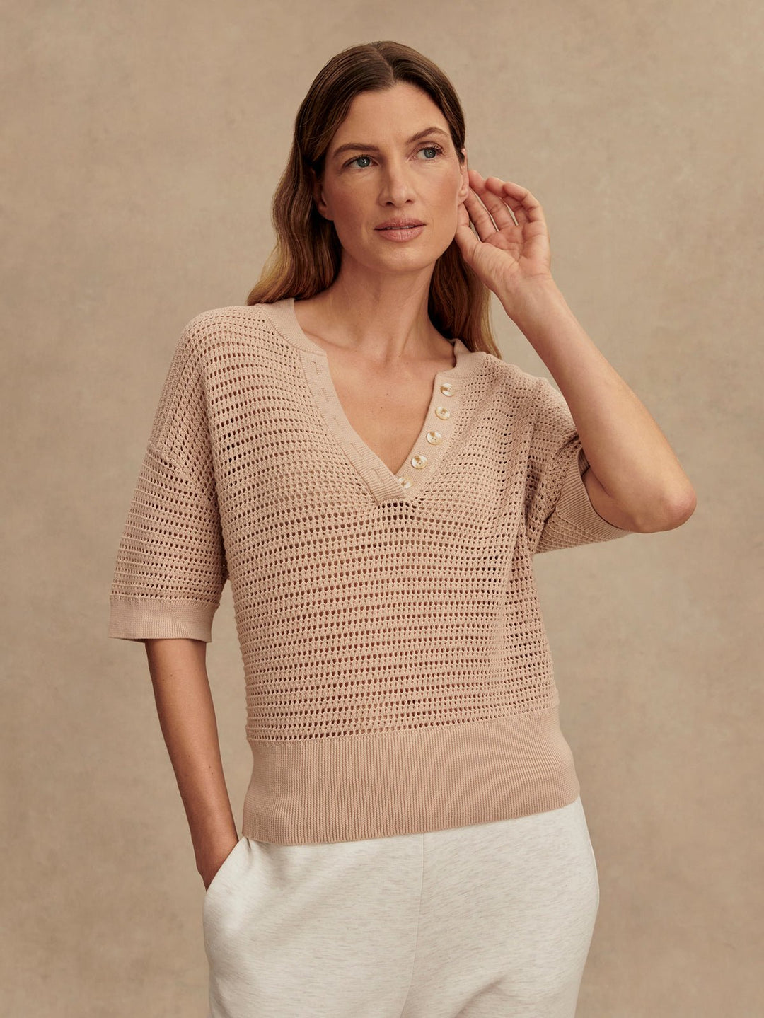 Varley - Callie Knit Top: Moonlight - Shorely Chic Boutique
