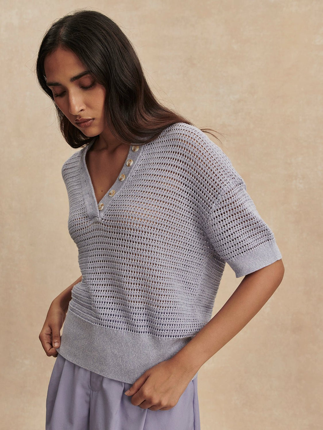 Varley - Callie Knit Top: Thistle Down - Shorely Chic Boutique