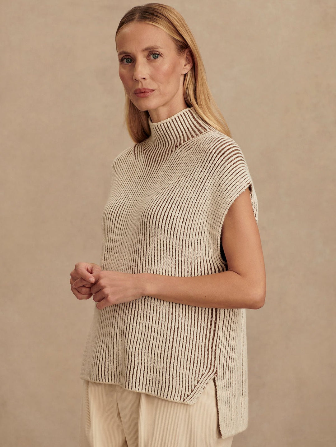Varley - Lauren Plated Knit Top: Cocoa Dust - Shorely Chic Boutique