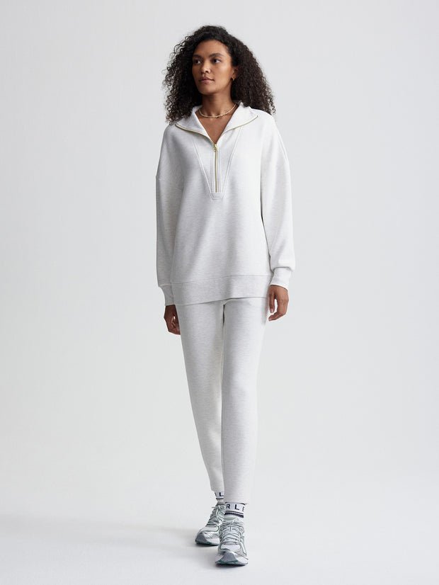 Varley - Masie Longline Sweat: Ivory Marl - Shorely Chic Boutique