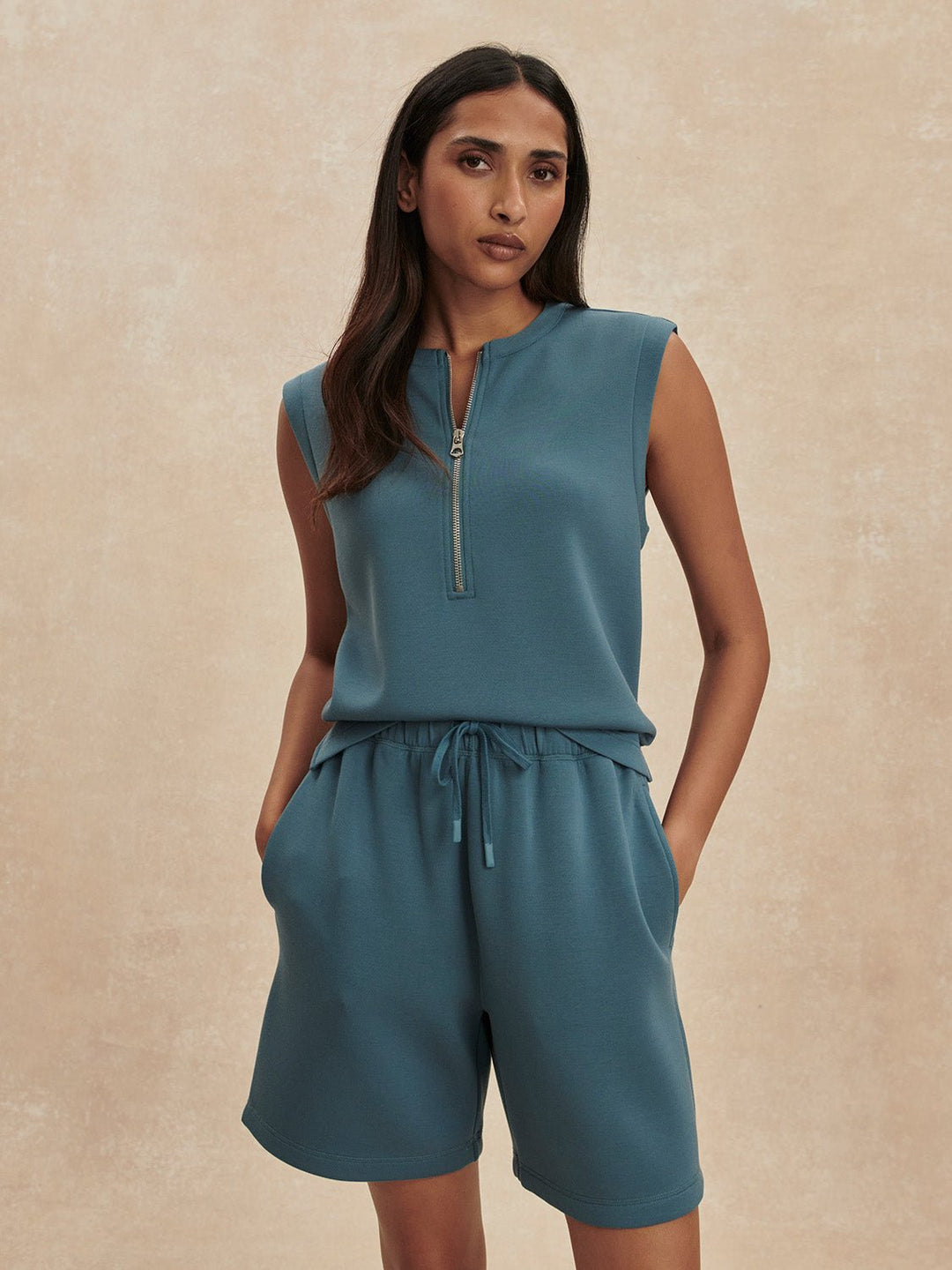 Varley - Rumer High - Rise Short 6.5": Mallard Blue - Shorely Chic Boutique