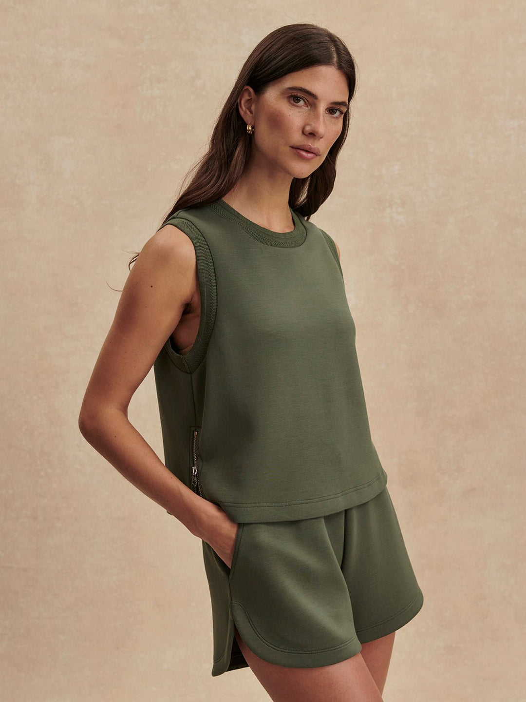 Varley - Shea Crop Tank: Thyme - Shorely Chic Boutique