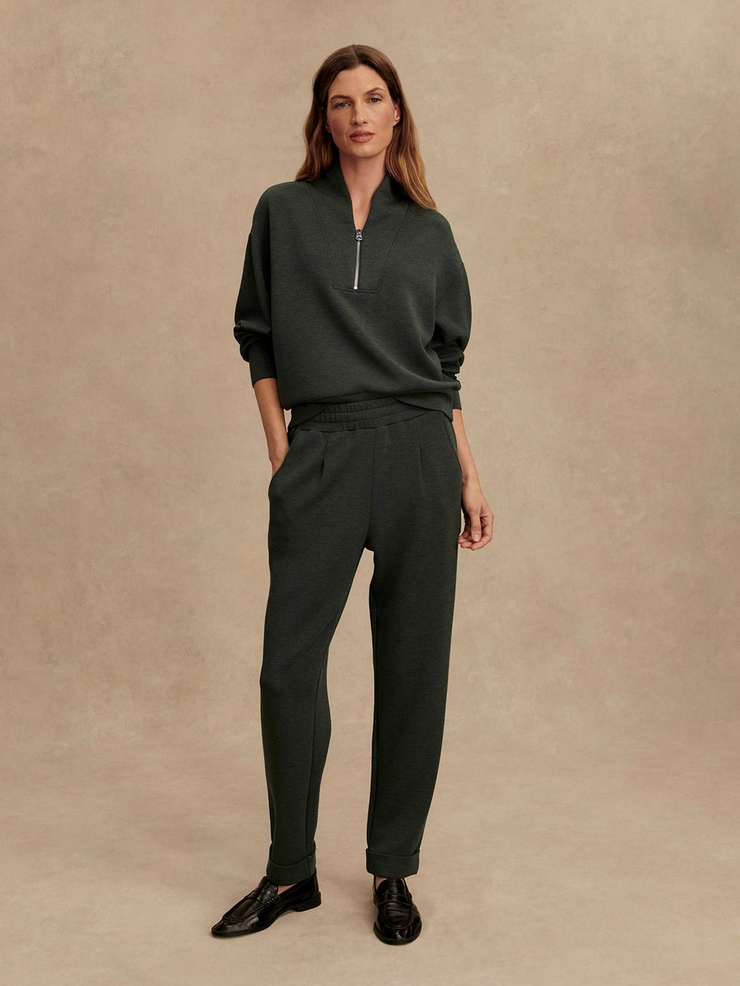 Varley - The Rolled Cuff Pant 28.5 - Olive Marl - Shorely Chic Boutique