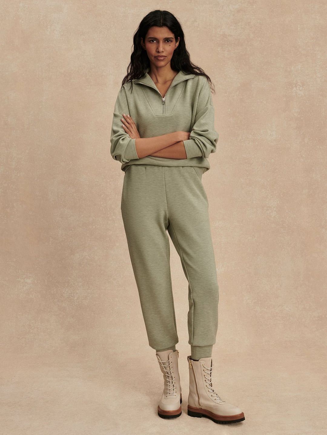 Varley - The Slim Cuff Pant 27.5": Shadow Marl - Shorely Chic Boutique