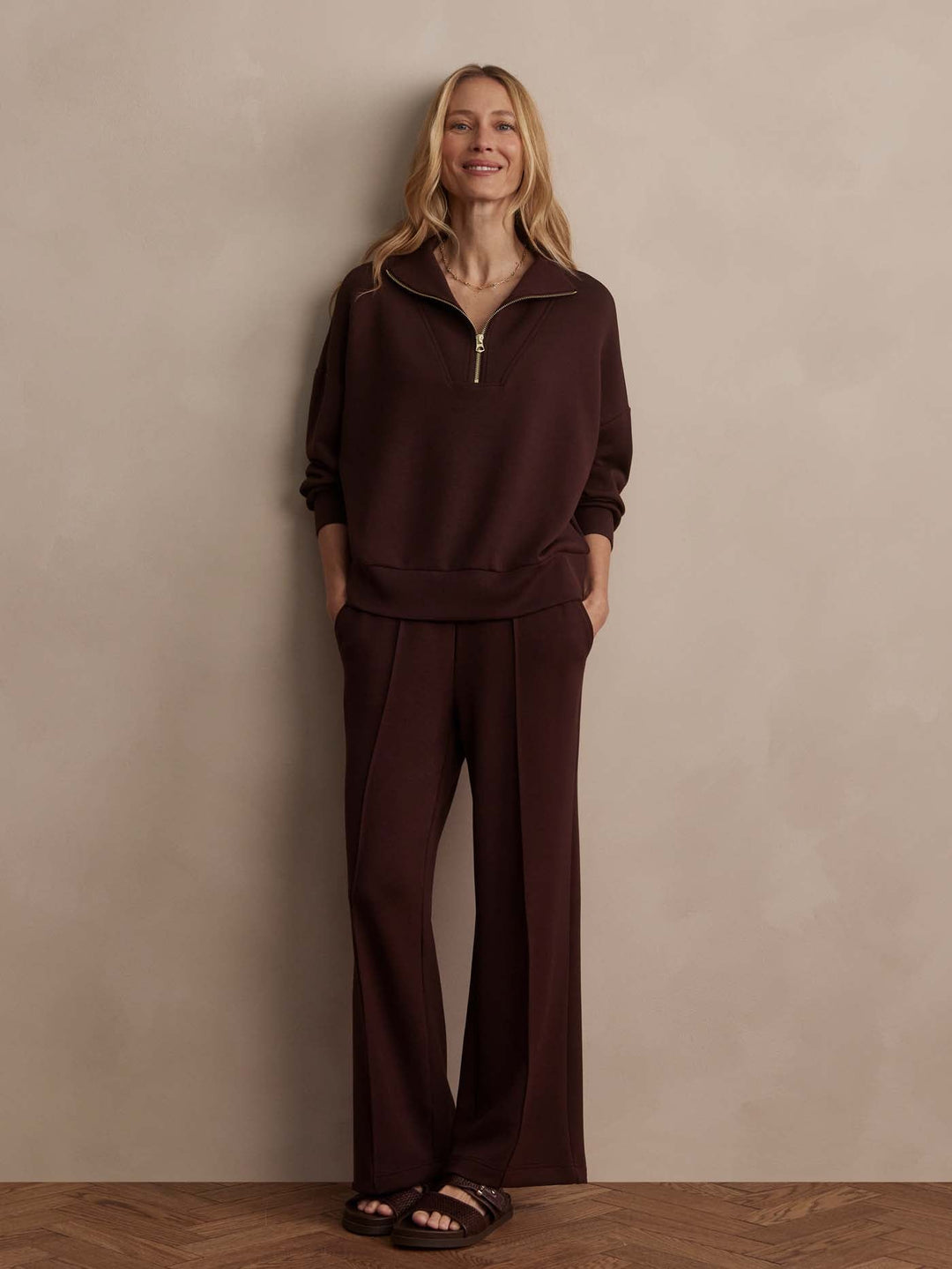Varley - The Wide Leg Pant 28": Coffee Bean - Shorely Chic Boutique
