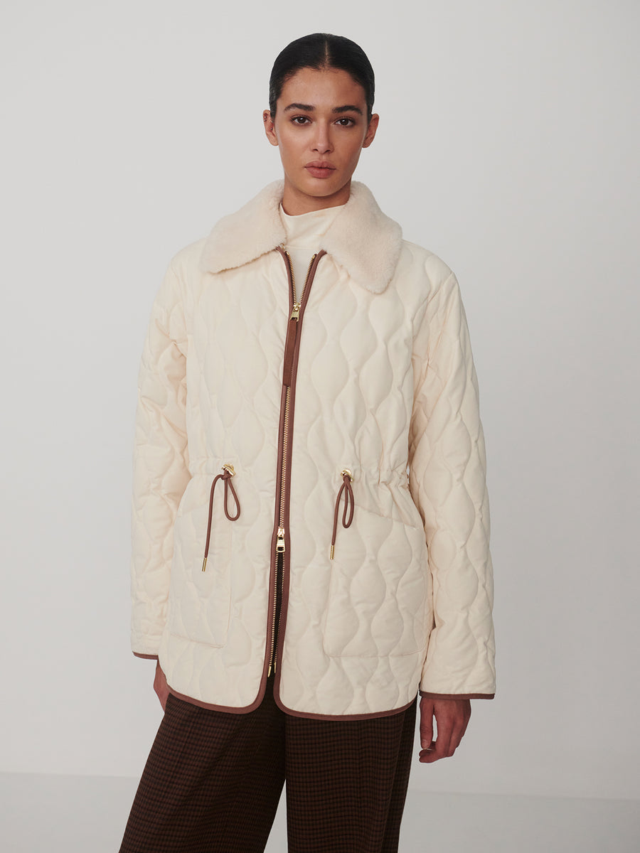 Varley - Bartley Quilted Jacket: Parchment