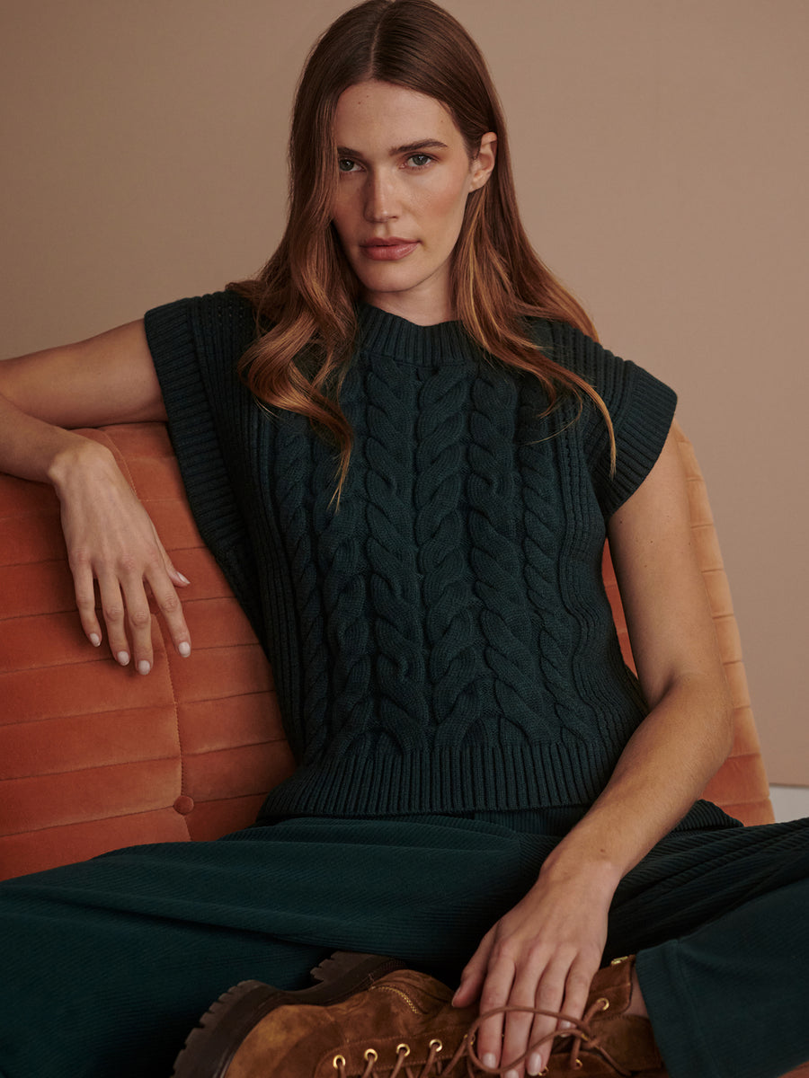 Varley - Pixie Relaxed Cable Tank: Ponderosa Pine