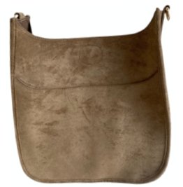 Adhorned - Classic Faux Suede Messenger - No Strap Mushroom - Shorely Chic Boutique