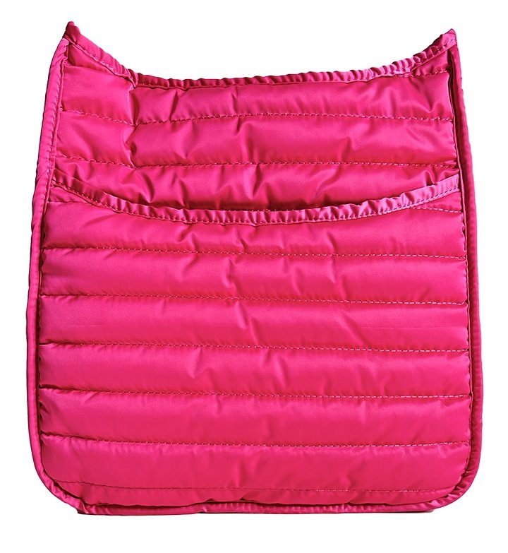 Adhorned - Everly Quilted Puffy Messenger - Pink - Shorely Chic Boutique