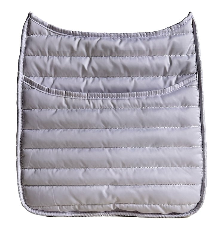 Adhorned - Everly Quilted Puffy Messenger - White - Shorely Chic Boutique