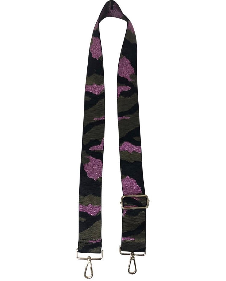 Ahdorned - Adjustable Metallic Thread Army Ground/Pink Camo STRAP - Shorely Chic Boutique