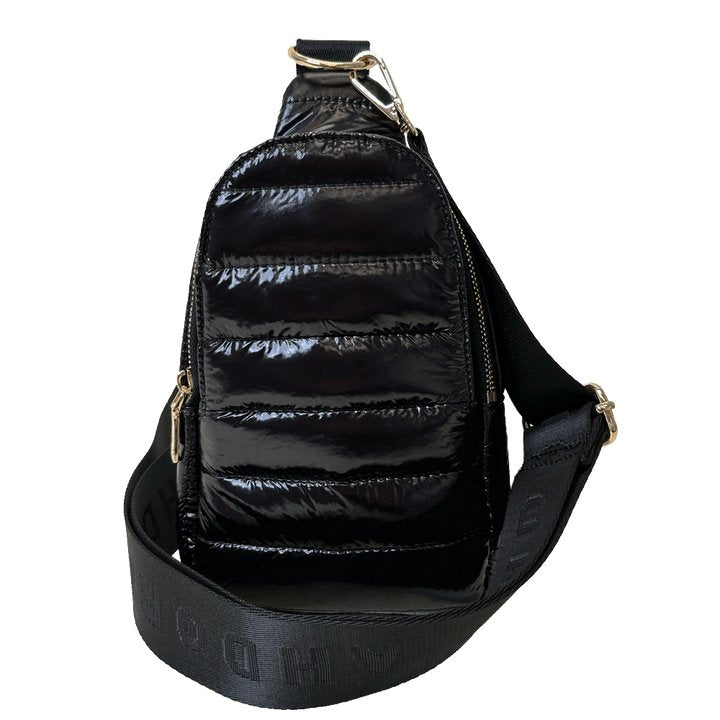 Ahdorned - Eliza Quilted Puffy Sling: LIquid Black - Shorely Chic Boutique