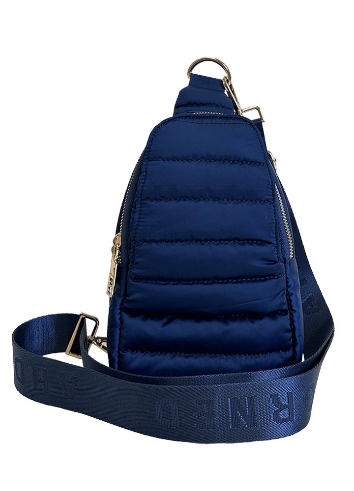 Ahdorned - Eliza Quilted Puffy Sling: Navy - Shorely Chic Boutique