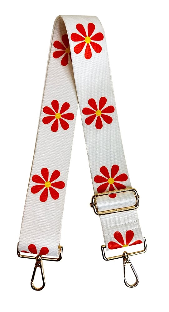 Ahdorned - Flower Adjustable Bag Strap: White - Shorely Chic Boutique