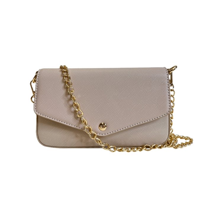 Ahdorned - Louise Faux Leather Envelope Bag w/Removable Strap: Cream - Shorely Chic Boutique
