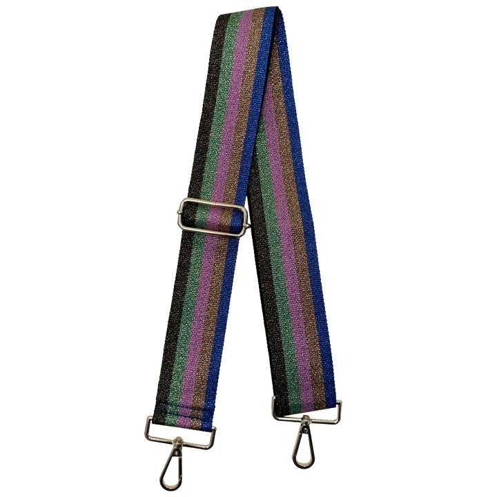 Ahdorned - Metallic Multi Stripe Strap: Pink/Grn/Blue - Shorely Chic Boutique