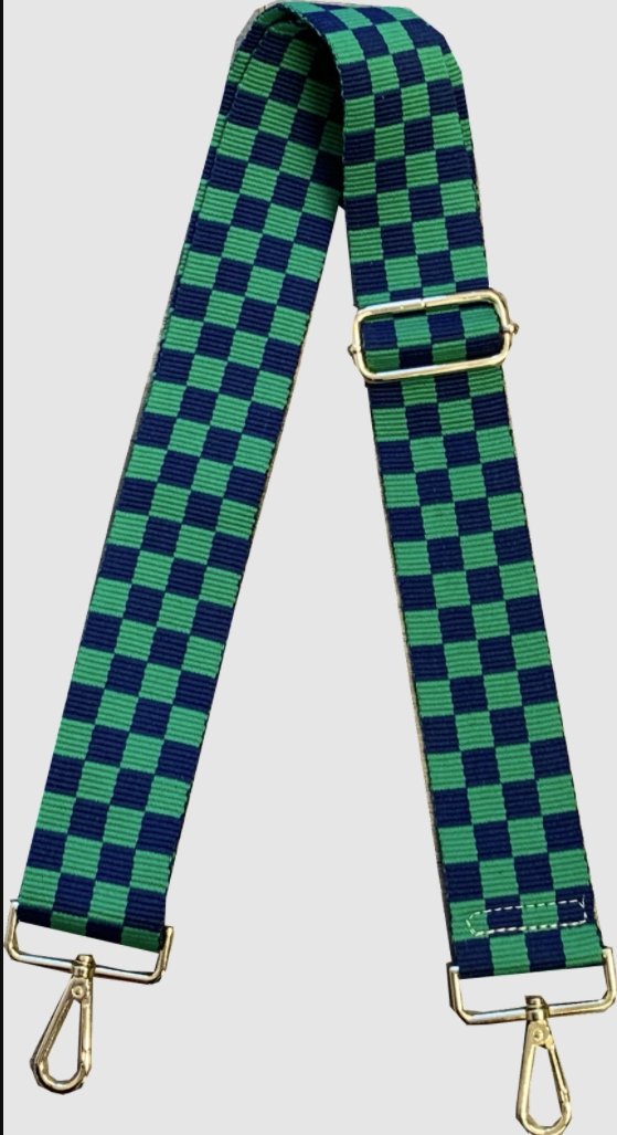 Ahdorned - Tile Patterned Bag Strap: Navy/Green - Shorely Chic Boutique