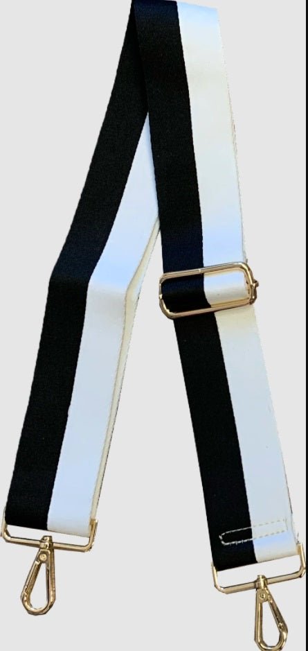 Ahdorned - Two Color Striped Strap: Black/White - Shorely Chic Boutique