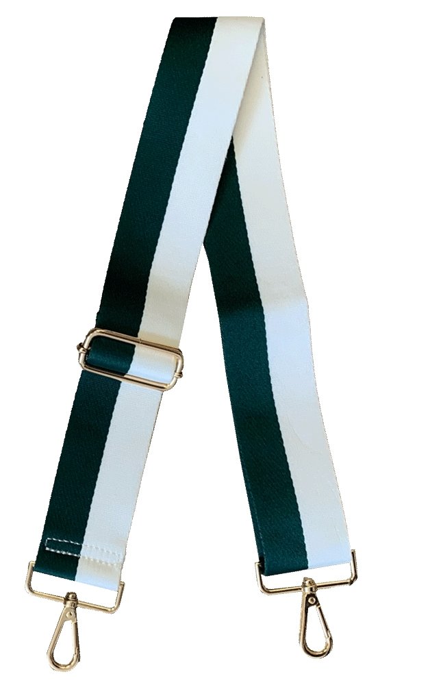 Ahdorned - Two Color Striped Strap: Green/White - Shorely Chic Boutique