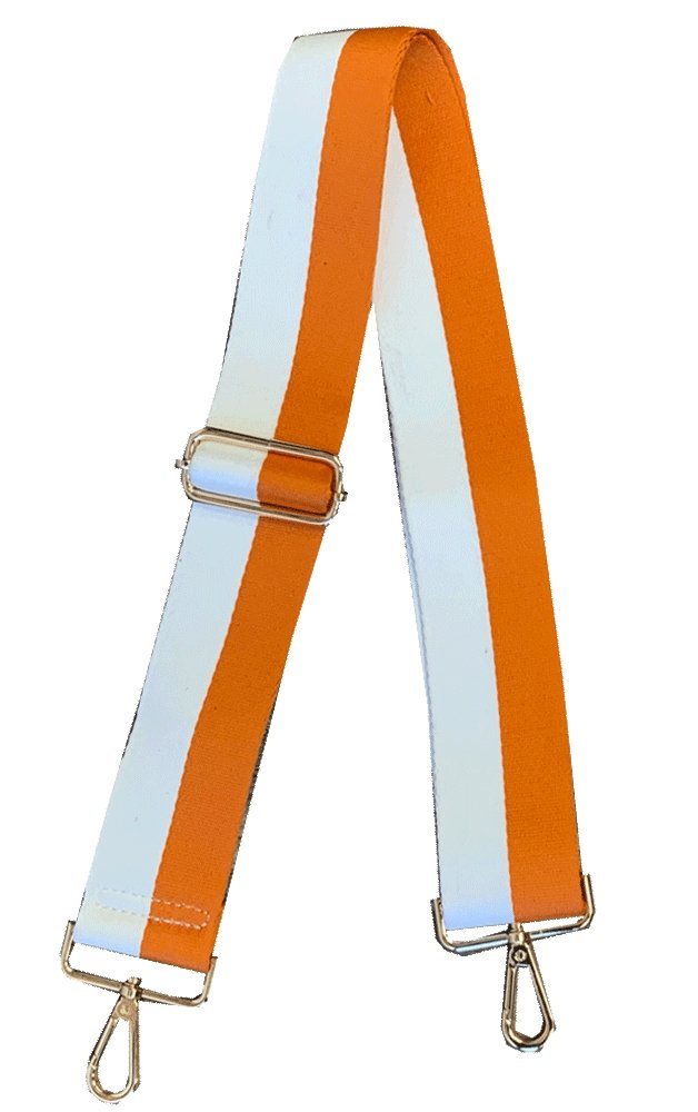 Ahdorned - Two Color Striped Strap: Orange/White - Shorely Chic Boutique