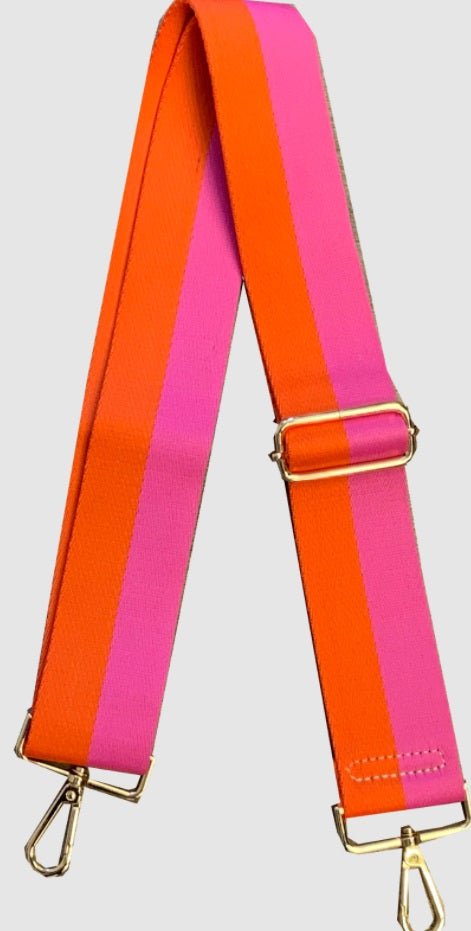 Ahdorned - Two Color Striped Strap: Pink/Orange - Shorely Chic Boutique